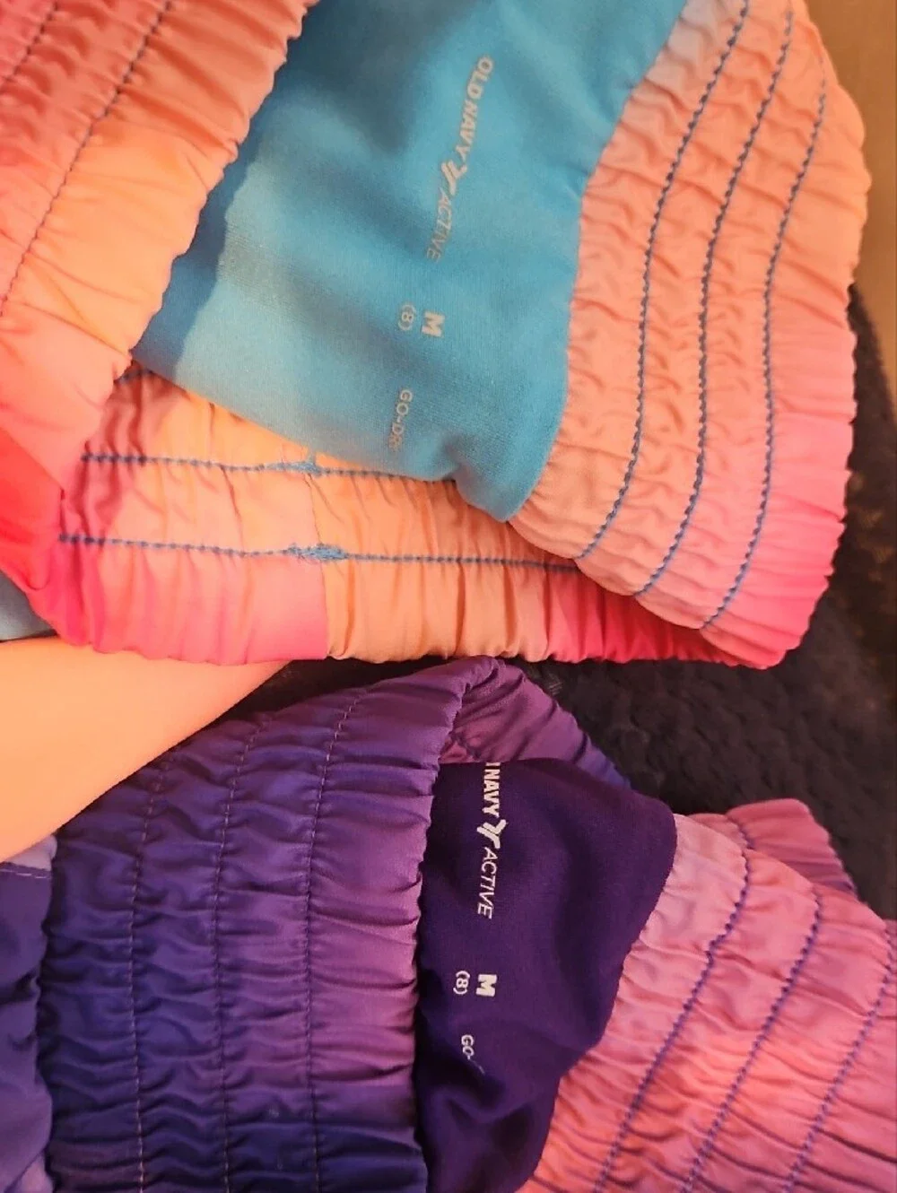 Girls Old Navy Athletic Shorts Size 8 - Pink Purple Blue Tie-Dye
